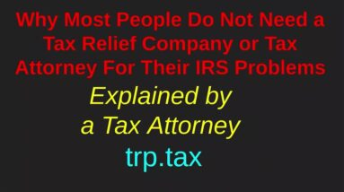 Why Most People Do Not Need A Tax Relief Company 2022