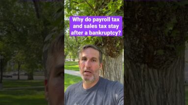 Sales and Payroll #taxes - Why They Stay After #bankruptcy 20 Sales and Payroll #taxes - Why They Stay After #bankruptcy