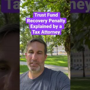 Trust Fund Recovery Penalty Explained by a #Tax Attorney #payroll #debt #irs